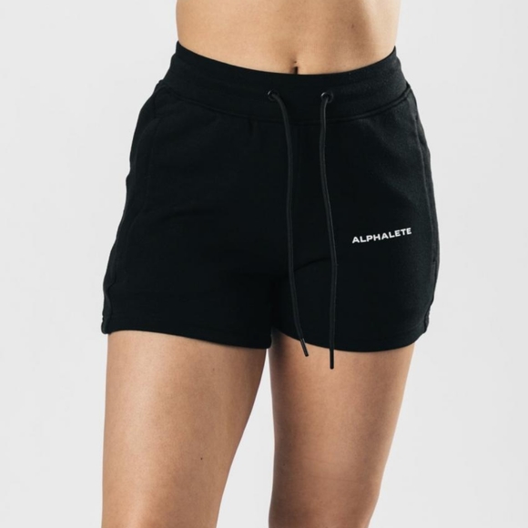 Alphalete Women's Essential Core Short. Black - Picture 1 of 3